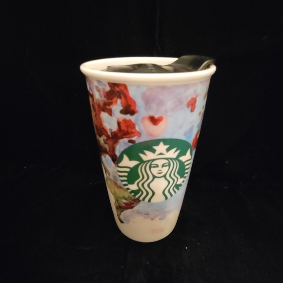 Starbucks 2015 Shelby Kregel. World Map Barista Art Mermaid Cermaic Tumbler - Picture 2 of 9